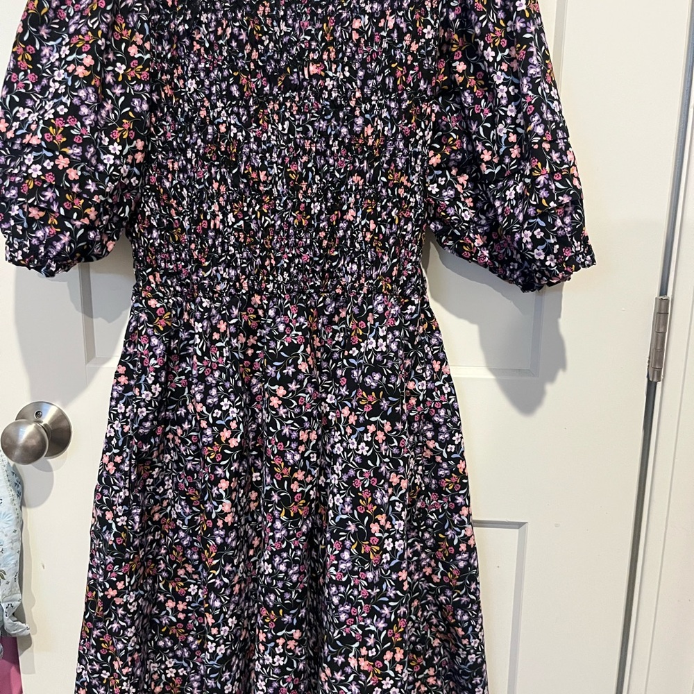 Terra & Sky Black Floral Dress